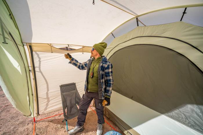 Inside the REI Co-op Wonderland Tent
